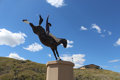 Casey Tibbs revolving statue sept 2017